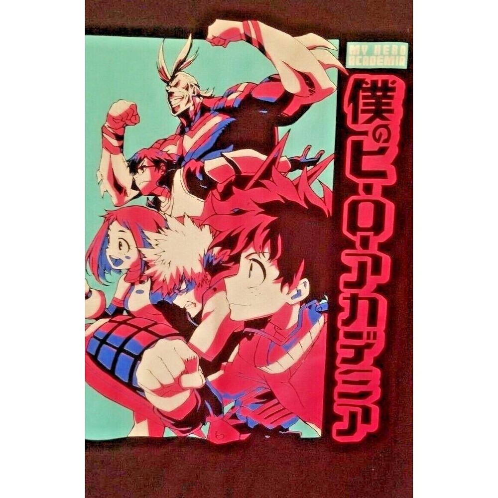 Champion My Hero Academia Graphic T-Shirt  Bold Anime Graphic Black Size Large
